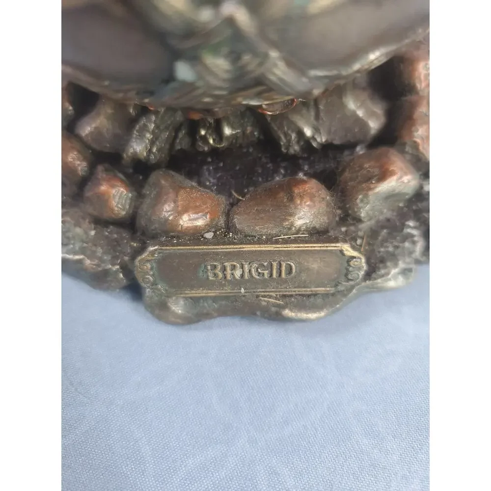 Brigid Goddess Statue: Cold Cast Bronze Finish, Hearth and Home Decor